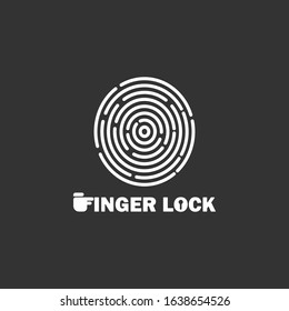 finger lock logo with modified font