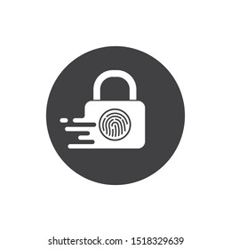 finger lock technology vector icon illustration design
