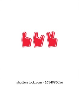 finger logo fans design gestures