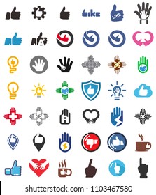 finger logo. hand icon. like symbol. vector eps 10.