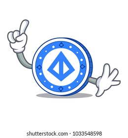 Finger loopring coin mascot cartoon