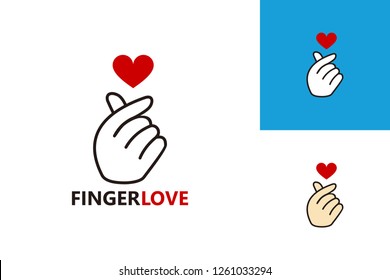 Finger Love Logo Template Design Vector, Emblem, Design Concept, Creative Symbol, Icon