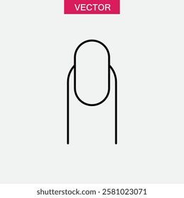 Finger, manicure, nail icon.vector flat black simple trendy style illustration for web and app..eps