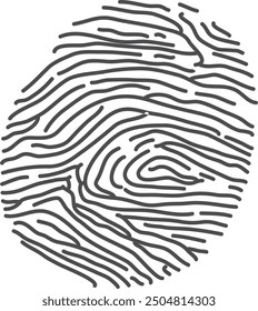 Finger mark. Clue symbol. Unique human print