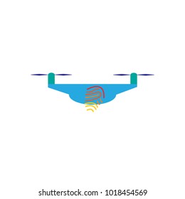 Finger Mark Drone Logo icon Design