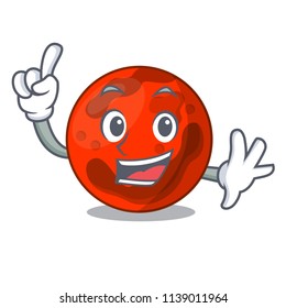 Finger mars planet mascot cartoon