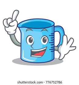 Finger measuring cup character cartoon