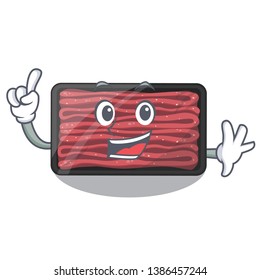 Finger minced meat in the cartoon shape