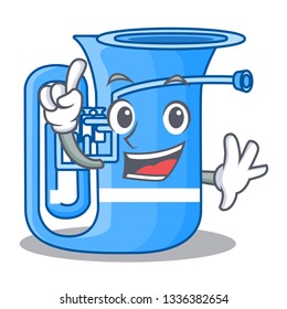 Finger miniature tuba in the shape cartoon