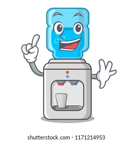 Finger modern water cooler isolated on mascot