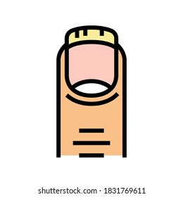 finger nail color icon vector. finger nail sign. isolated symbol illustration