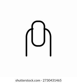 finger with nail icon sign vector