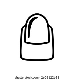 finger nail icon, simple flat style, illustration, logo sign symbol pictogram template, for ui or ux isolated on white for mobile app, editable