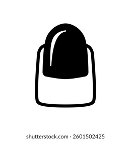 finger nail icon, simple flat style, illustration, logo sign symbol pictogram template, for ui or ux isolated on white for mobile app, editable