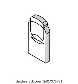finger nail isometric icon vector. finger nail sign. isolated symbol illustration
