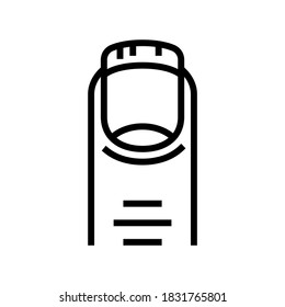 finger nail line icon vector. finger nail sign. isolated contour symbol black illustration