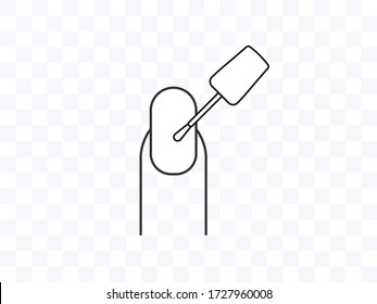 Finger nail polish icon. Vector illustration, flat design.