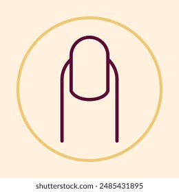 Finger nail trendy icon usable art colorful vector illustration abstract background design