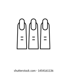 finger nails icon. Simple thin line, outline illustration of Beauty icons for UI and UX, website or mobile application