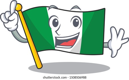 Nurse Flag Nigeria Isolated Character Stock Vector (Royalty Free