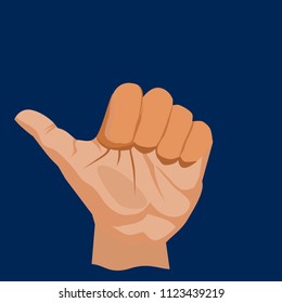 Finger Number Six Vector Illustration Series For Animation
