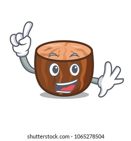 Finger nutmeg mascot cartoon style vector illustration