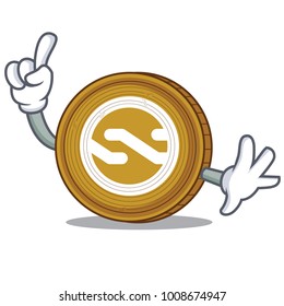Finger Nxt coin mascot cartoon