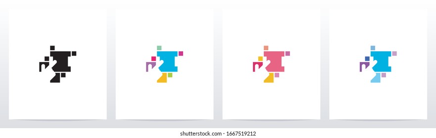 Finger On Button As A Letter Logo Design I