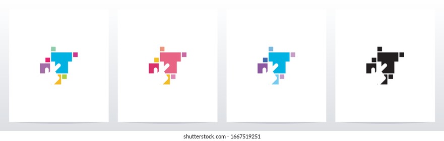 Finger On Button As A Letter Logo Design T