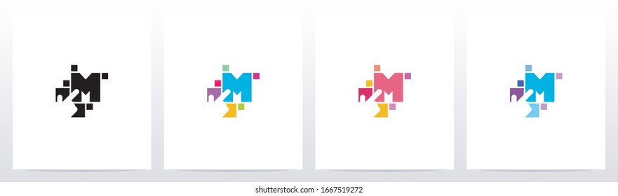 Finger On Button As A Letter Logo Design M