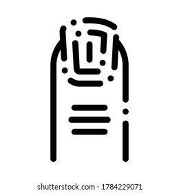 finger pain point icon vector. finger pain point sign. isolated contour symbol illustration