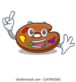 Finger palette mascot cartoon style
