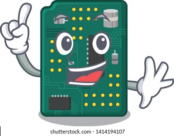 Finger PCB circuit board in the cartoon