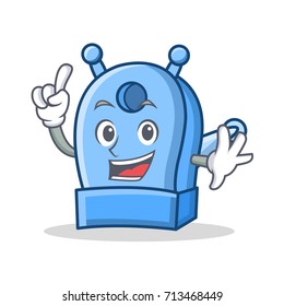 Finger pencil sharpener character cartoon