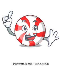 Finger peppermint candy mascot cartoon