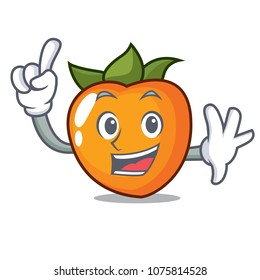 Finger persimmon mascot cartoon style