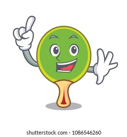 Finger ping pong racket mascot cartoon