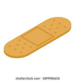 Icono de yeso de dedo. Isométrico icono vectorial de yeso para el diseño web aislado en fondo blanco