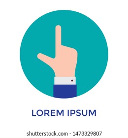 finger point hand gesture illustration