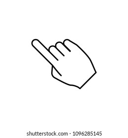 finger point icon. Element of mobile banking for smart concept and web apps. Thin line finger point icon can be used for web and mobile on white background