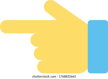 Finger Point - Finger Point Left Emoji / Emoticon