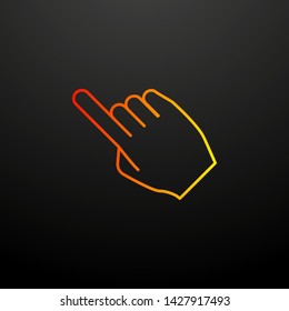 finger point nolan icon. Elements of mobile banking set. Simple icon for websites, web design, mobile app, info graphics