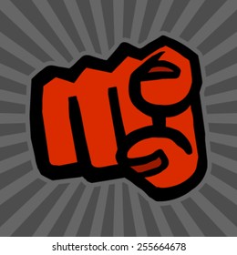 Finger Point Vector Icon