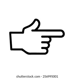 Finger Point Vector Icon