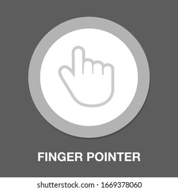 finger pointer concept icon. Simple element illustration. finger pointer concept symbol design. Can be used for web and mobile UI/UX