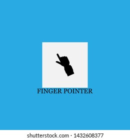finger pointer icon sign signifier vector