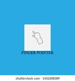 finger pointer icon sign signifier vector