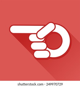 finger pointer symbol, vector