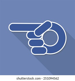 finger pointer symbol, vector