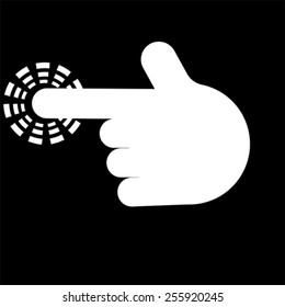 finger pointer symbol, vector